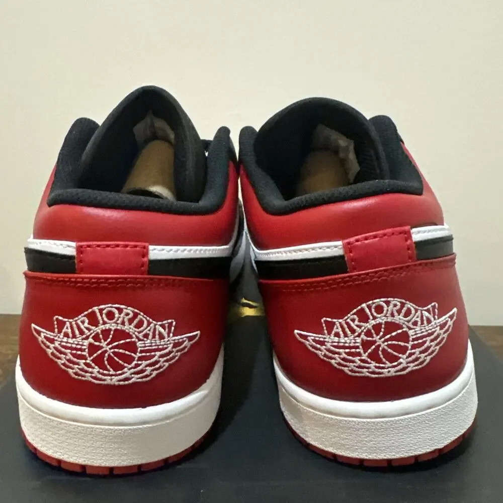 Nike Air Jordan 1 Low Bred Toe Size 15 Black Red Sneaker 553558-612 Chicago Bred